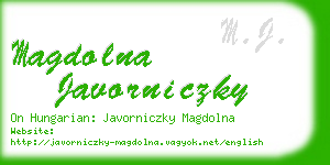 magdolna javorniczky business card